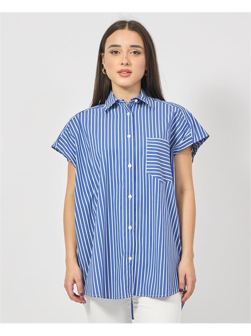 Chemise femme oversize rayée Gaelle Paris GAELLE PARIS | GAABW03891BL48